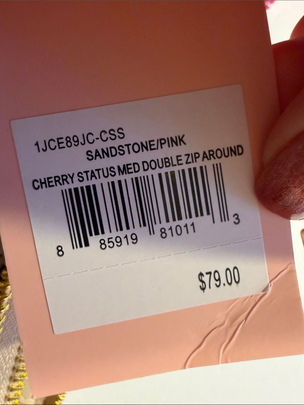 Juicy Couture Beige Wallet with Pink Cherry Print - Picture 4 of 4